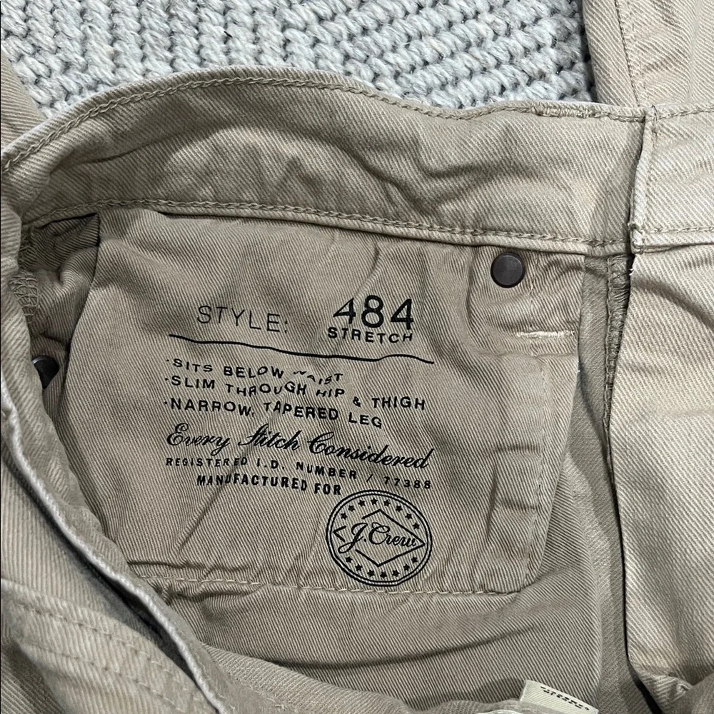 J. Crew Men's 484 Stretch Slim Jeans in Khaki Tan 33x32